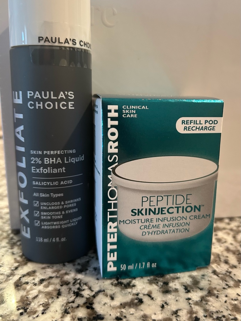 Paula's Choice 2% BHA Liquid Exfoliant AND Peter Thomas Roth SkinInjection